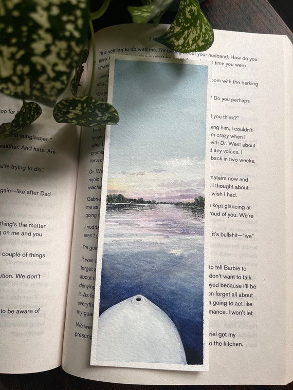 Original Artwork Landscape Painting Hand Painted Bookmark Small Watercolor ACEO Canadian Art Medway Flow Limited Edition Prints