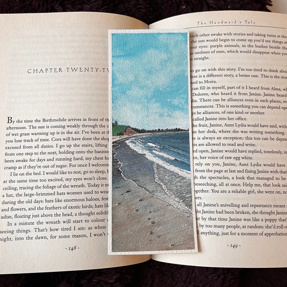 Original Artwork Landscape Painting Hand Painted Bookmark Small Watercolor ACEO Canadian Art Hirtle’s Beach Limited Edition Prints