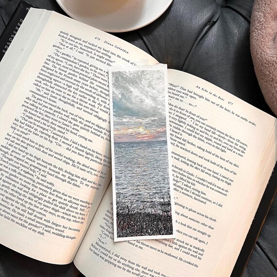 Original Artwork Landscape Painting Hand Painted Bookmark Small Watercolor ACEO Canadian Art Sunrise Lake Ontario Limited Edition Prints