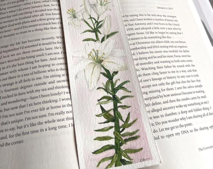 Easter Lily - Original Watercolor Bookmark