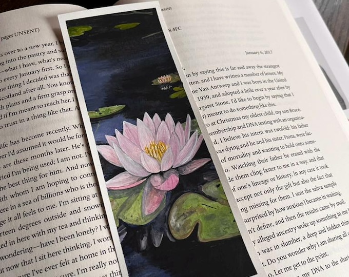 Lotus — Watercolor Bookmark