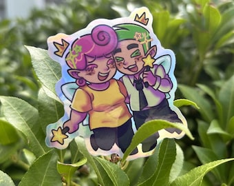 Cosmo & Wanda Fairly Oddparents Holographic Sticker