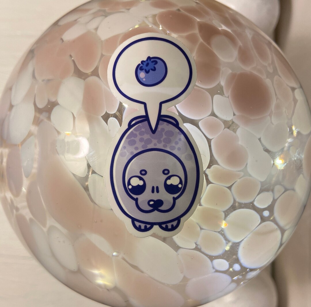 Seal Blueberry Cute Sticker Etsy