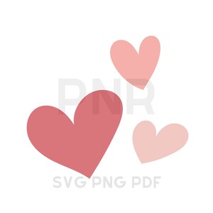 Coeur rose, coeurs roses svg, png, pdf, 1 pièce svg