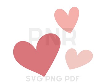 Pink Heart Svg, Png, Jpg, Pdf, Digital Download File - Etsy UK