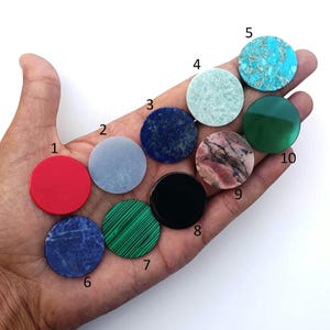 Disco plano de piedras preciosas hecho a mano: cuentas sueltas para hacer joyas