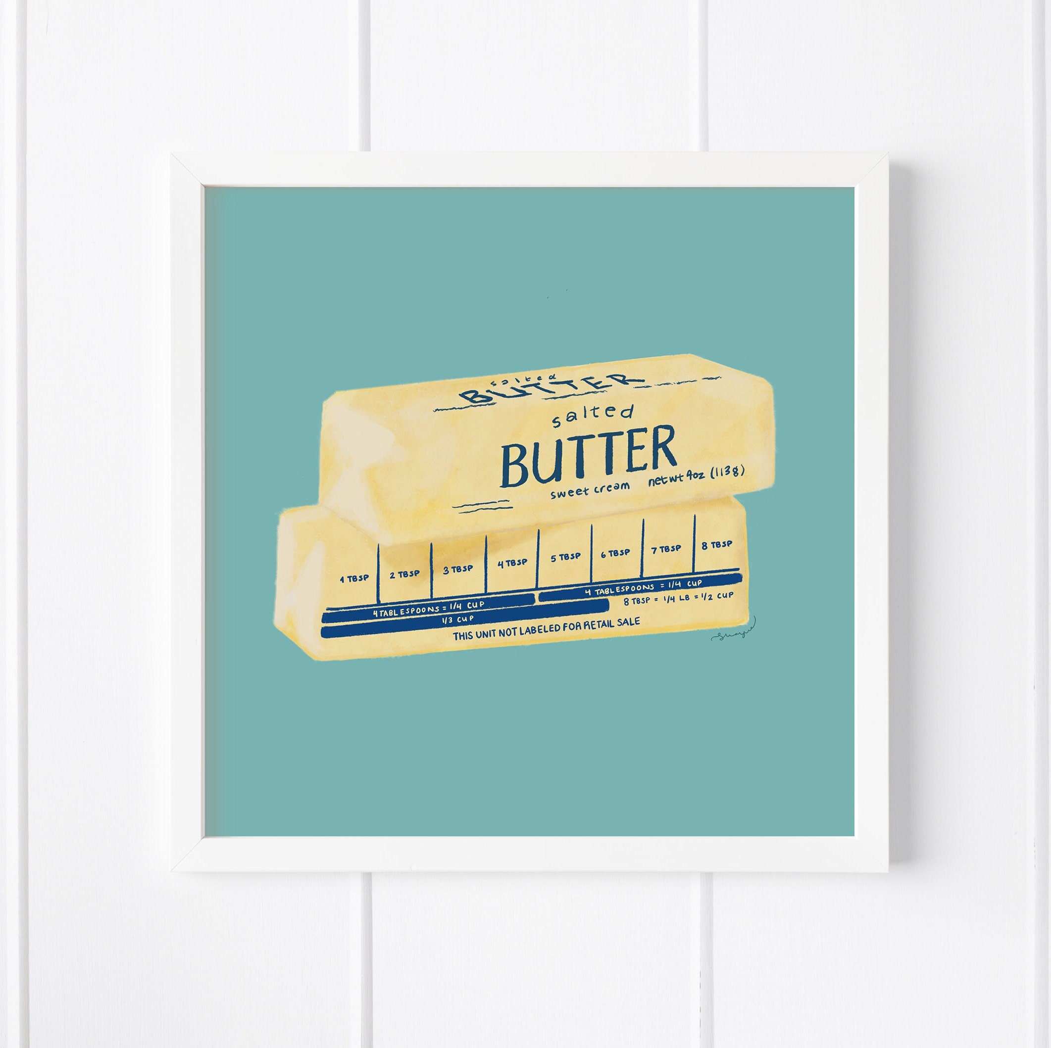 Butter Kitchen Food Art Print 8x8 or 10x10 Etsy