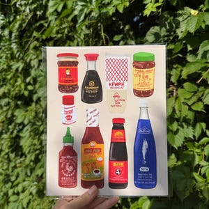 Asian Condiments & Pantry Staples | Food Art Print (6x8" or 8x10") image 2