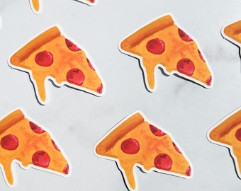 Pepperoni Pizza Slice (2x3") | Waterproof, Weatherproof Matte Vinyl for Laptops, Water bottles, Planners