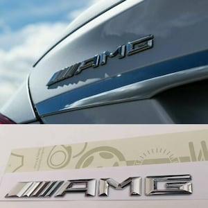 AMG Rear Boot Badge Chrome Mercedes