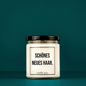 candle guy Duftkerze | Schönes neues Haar.| Geschenk | Witzige Soja Wachs Duftkerze | candle guy