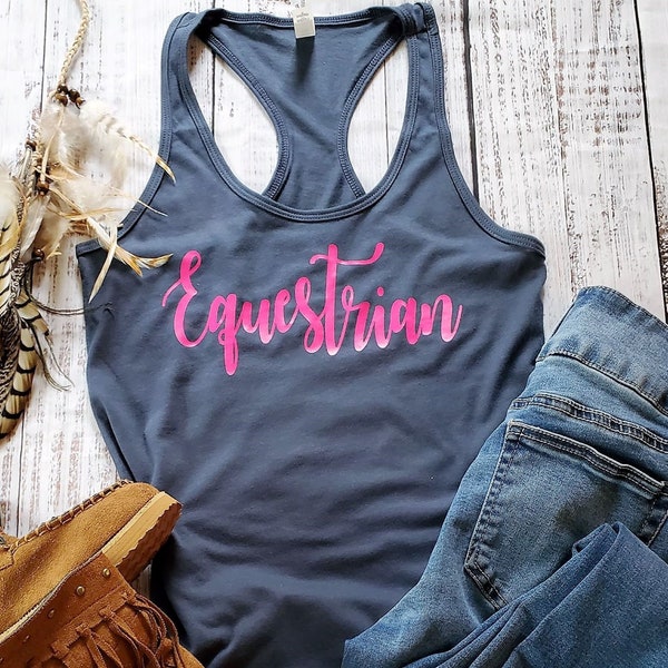 Equestrian Tank Top, Horse Lover Tank Top, Equestrian Girl Gift, Infinity Horse Tank Top, Cute Cowgirl Tanks, Horse Lover Gift