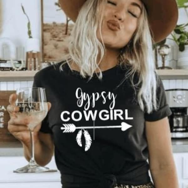 Gypsy Cowgirl T- Shirt, Funny Horse Lover Shirt, Horse Shirts, Cowgirl Gift, Horse Girl Gift, Cute Cowgirl T-shirt, Horse Shirt