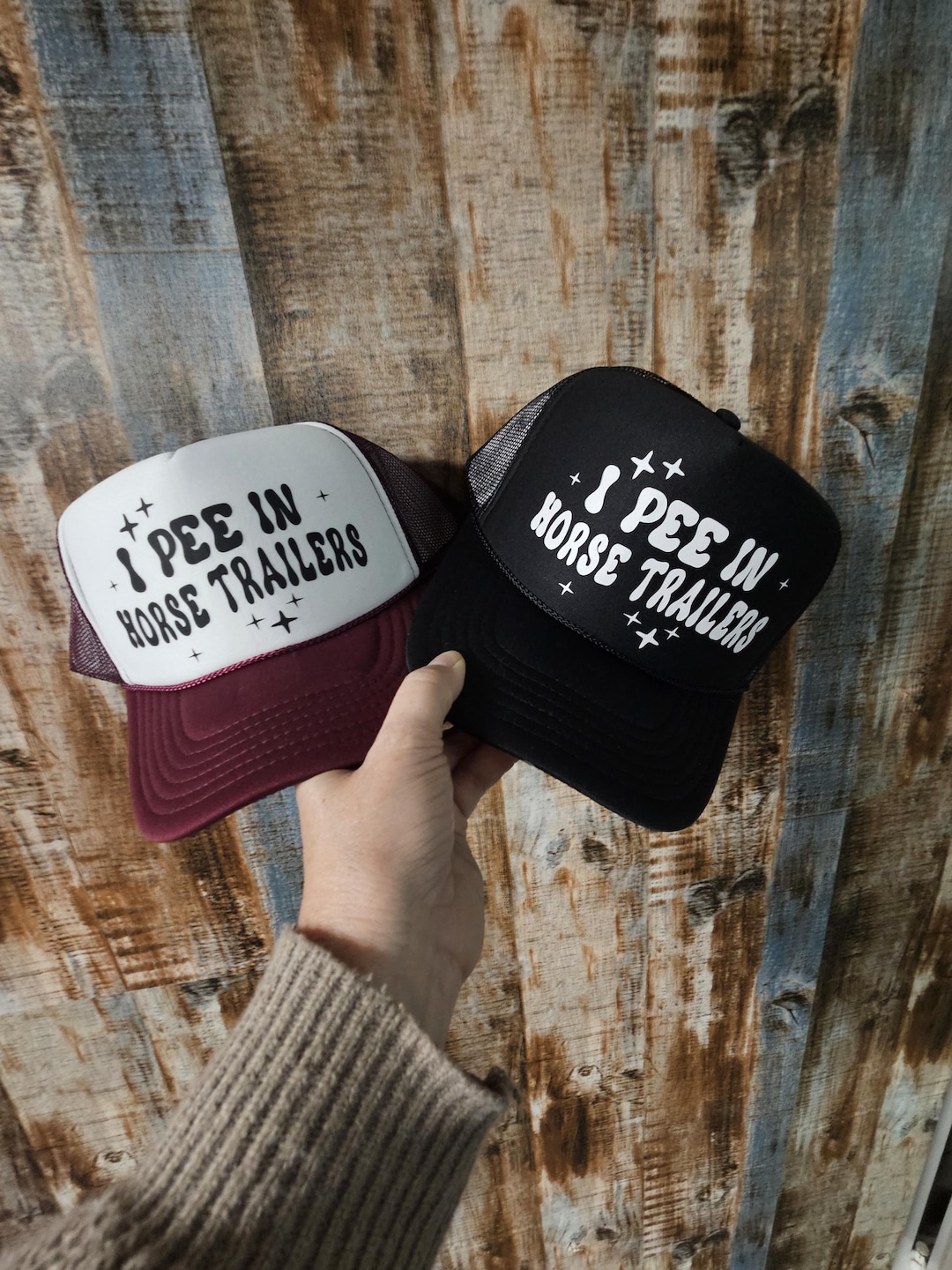 Horse Hat, Funny Trucker Hat for Equestrians and Barrel Racers