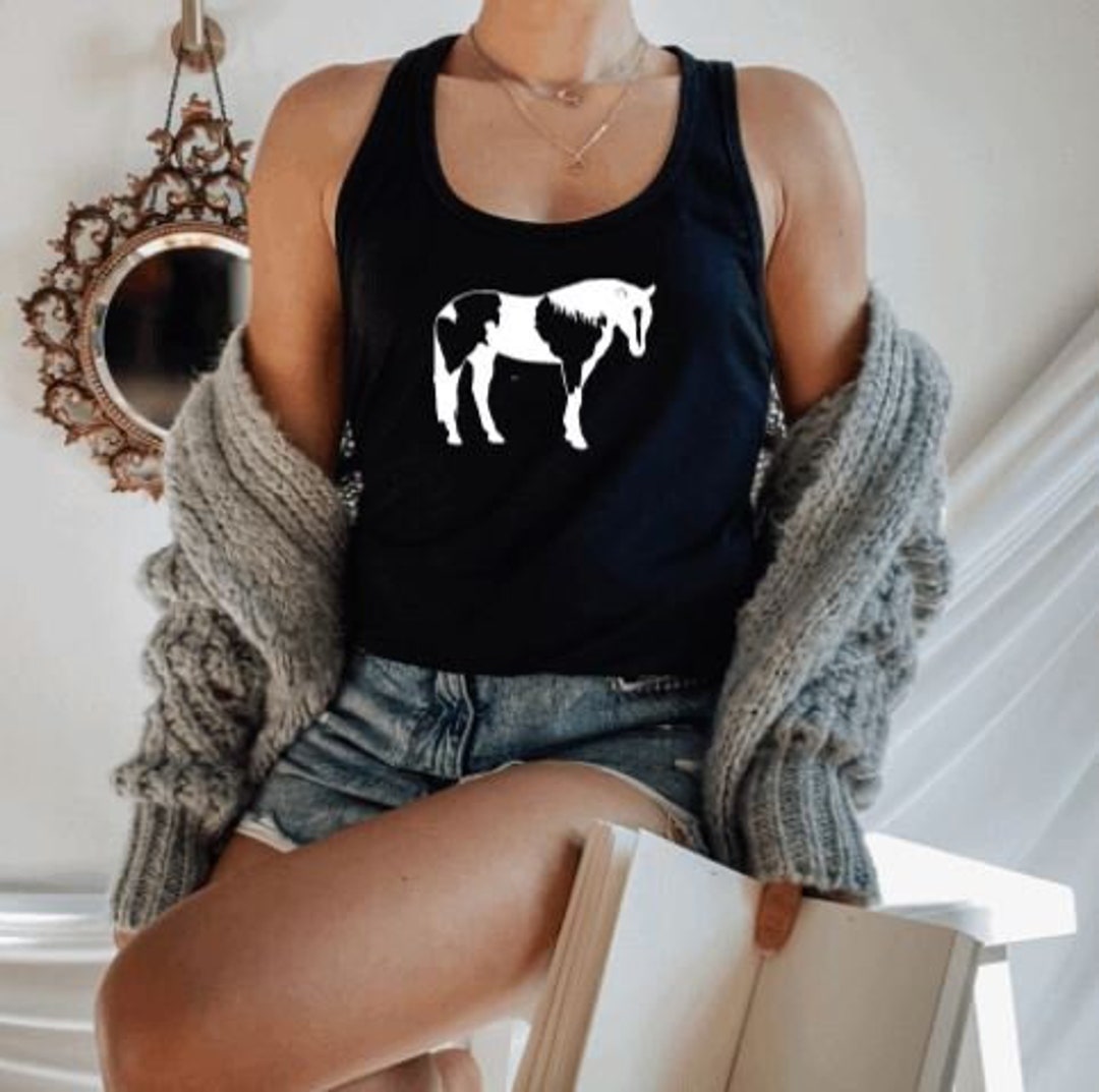 Paint Horse Tank Top, Horse Lover Shirt, Horse Gift, Equestrian Gift