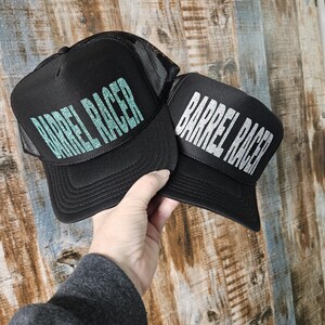Horse Hat, Barrel Racer Trucker Hat with Bling for Cowgirls & Rodeo Lovers