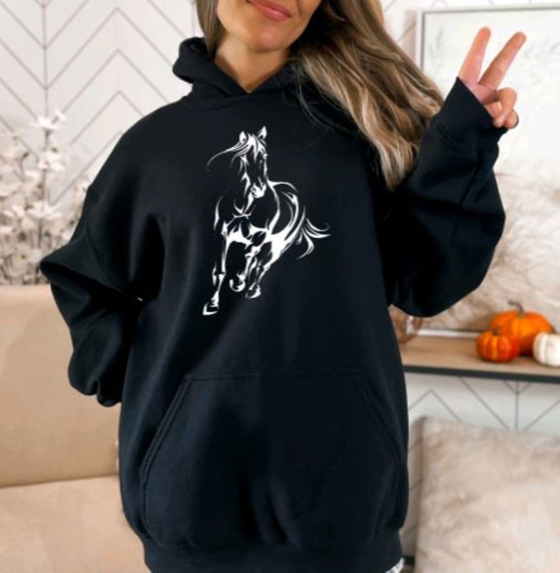 Horse Lover Hoodie Equestrian Girl Hoodie Horse Lover Gift Etsy