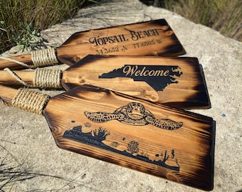 Nautical Paddle Decor-Beach House, Lake House, Cabin and Personalized Engraved Gift