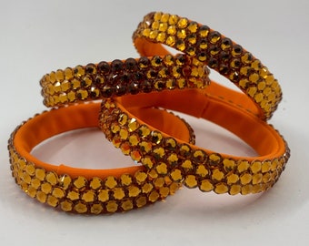 Strassarmband mit Original Swarovski Strasssteinen Topaz - Orange