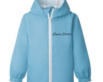 Personalised children’s rain coat/ pink/blue