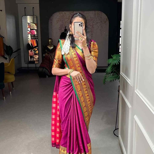 Narayanpet SareeFor Women Wadding Wear Saree For Women usa Designer Saree Gift For Mom Banarasi Saree Gift For Her pattu Saree