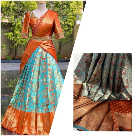 Leriya Fashion Soft Cotton & Silk Saree For Women Half Sarees Under 349  2020 Beautiful For Women saree free size with blouse piece (Black) :  Amazon.in: Fashion