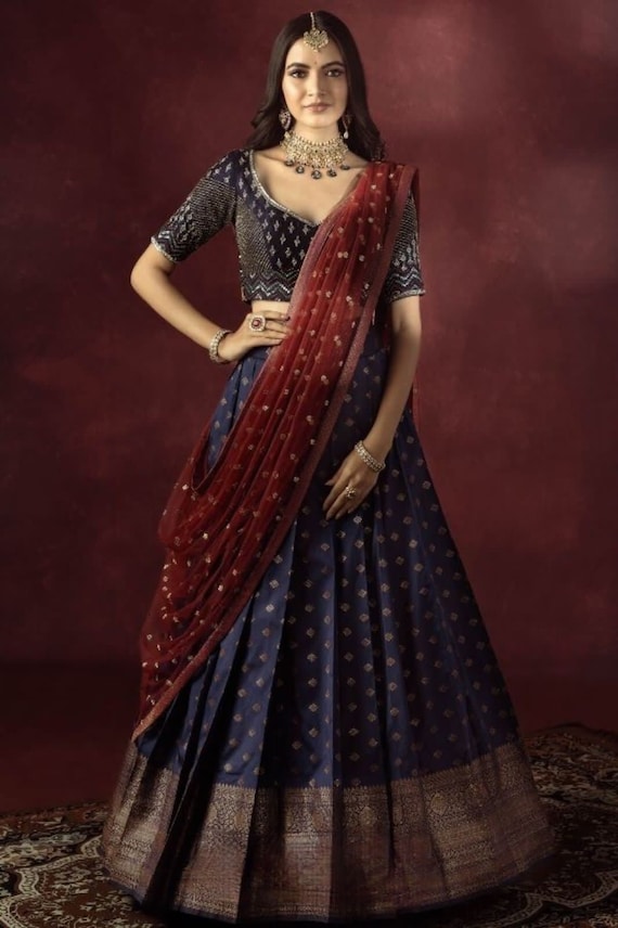 Whatsapp on 9496803123 to customise handwork n cutwork | Half saree  lehenga, Set saree, Indian wedding outfits