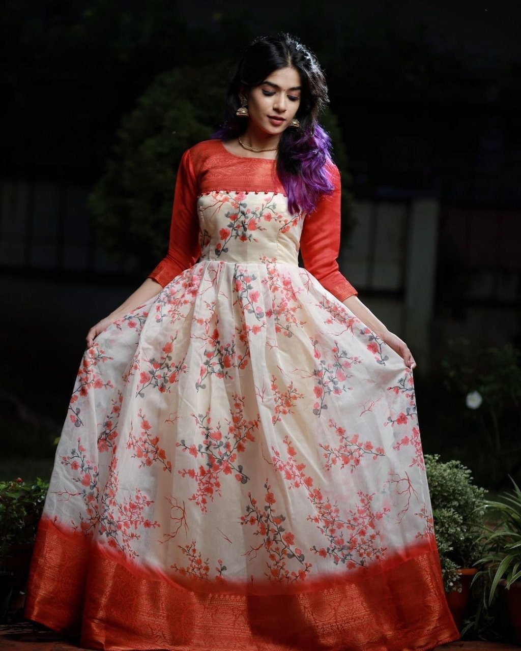 traditional long frocks designs
