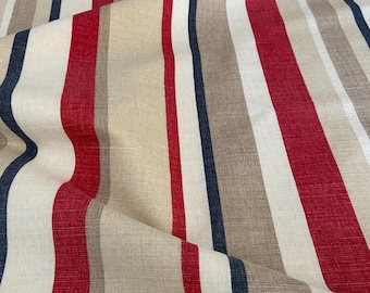 4 meter Heavy weight linen fabric striped wide 55 inches/140cm
