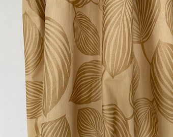 Scandinavian Cotton fabric Gold leaves fabric Decorative fabric wide 59 inches/150cm Fabric scraps Pre cut