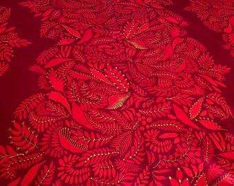 Tela de algodón escandinava Tela roja Tela decorativa para el hogar Tela decorativa Ancho 59 pulgadas/150 cm Retales de tela Largo 39 pulgadas/1 m