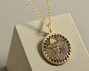 Silver Cowboy Necklace, Silver Western Necklace, Cowboy Jewelry, Perfect Gift for Western Lovers, Christmas Gift, Cowboy Girl