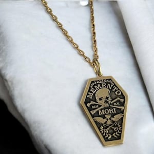 Memento Mori Necklace, Skull Pendant, Silver Pendant, Silver Gothic Necklace, Stoic Pendant, Biker Necklace, Memento Mori Jewelry