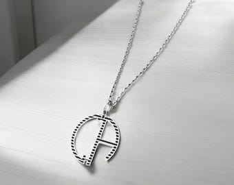 Custom Monogram Necklace, Personalize Two Initial Necklace Sterling Silver, Couple Necklace, Minimalist Pendant, Name Letter Dainty Necklace