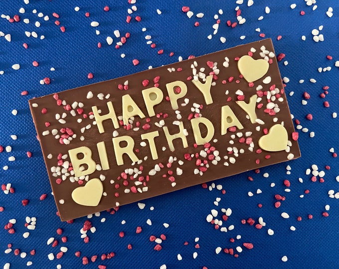 Happy Birthday Handmade Chocolate Bars