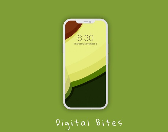 Minimalist Iphone Screen Wallpaper Android Avocado - Etsy