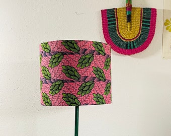 Lampenschirm ARTICHOKES Rosa Grün | Stehlampe | Dekorative Lampe | Ankara Wax Print | Tischlampe |  Wohndeko