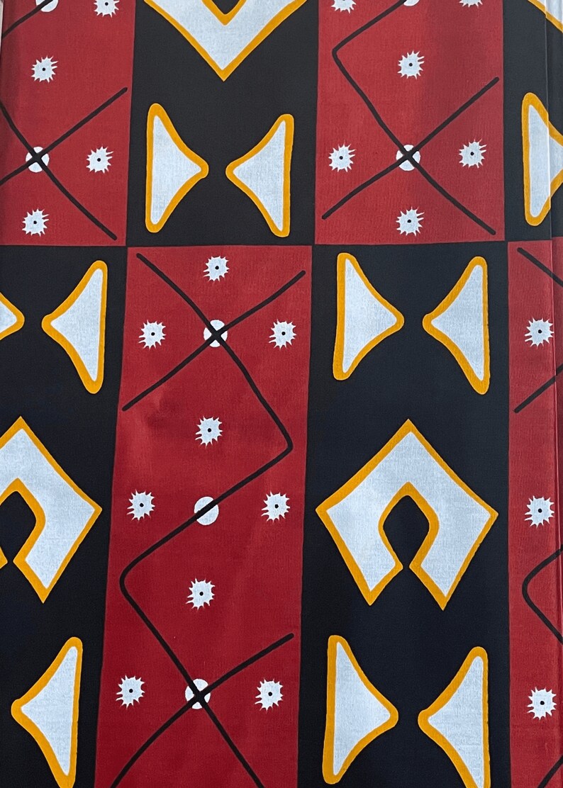 Kitenge BRICKS Baumwolle Meterware Stoffe African Ankara Wax Print Wax Hollandais Bunter Stoff Nähmaterial Bild 1