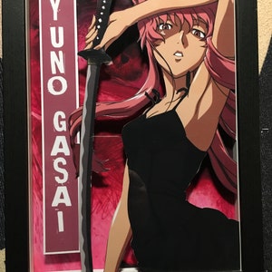 Yuno Gasai Future Diary Mirai Nikki Retro blue brown anime Design | Spiral  Notebook