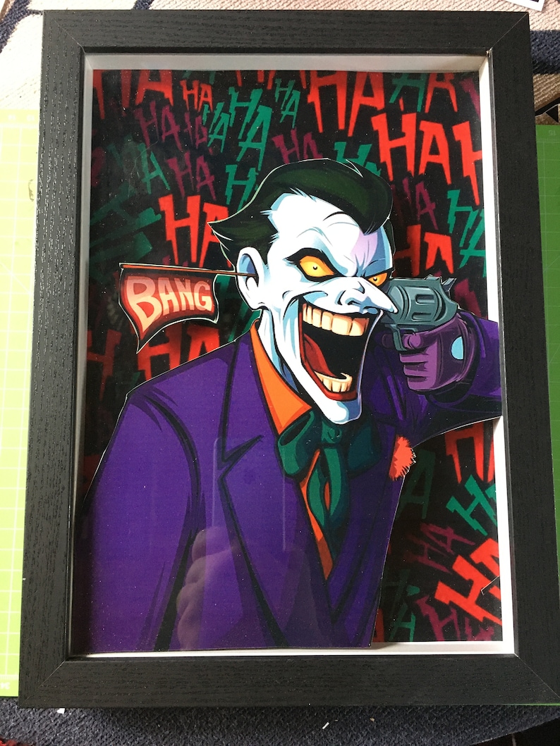 90s Cartoon Joker 3D Frame image 1