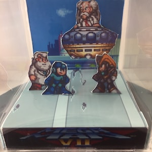 Mega Man 7 Diorama 3d Cube Box