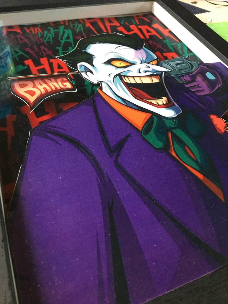 90s Cartoon Joker 3D Frame image 2