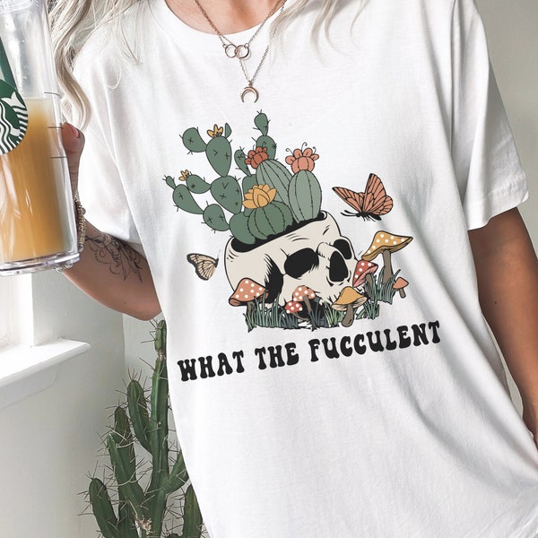 Plant Skull Crewneck Shirt. Funny Plant T-shirt. Unisex shirt. Funny Succulent. Plant Lovers Gift