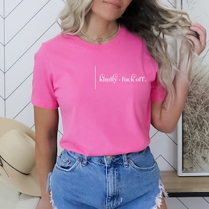 Chemise sarcastique « Kindly F*ck Off » - T-shirt emo avec humour noir