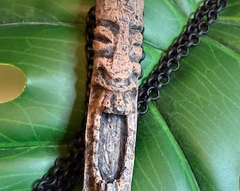 Tiki necklace with the The Fierce One tiki amulet
