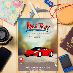 Road Trip Planner Printable, Travel Planner, Vacation Planner, Road Trip Itinerary Template, Daily Planner, Instant Download