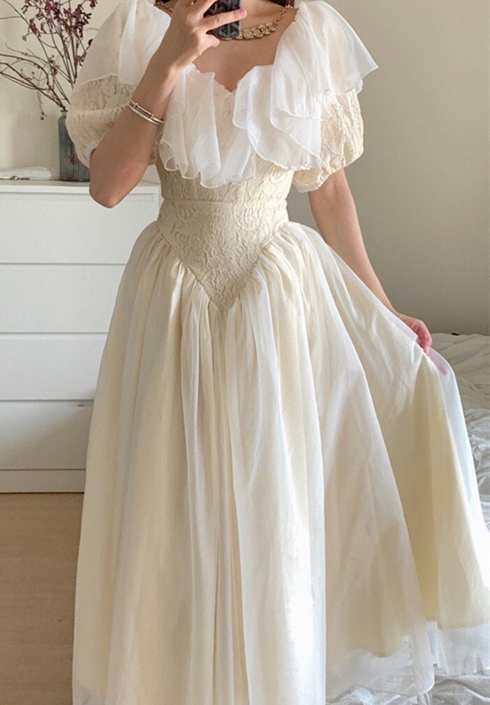 Vintage Ruffle Dress - Etsy