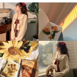 Elegant Mori Girl Blouse cottagecore Clothing Embroidered - Etsy