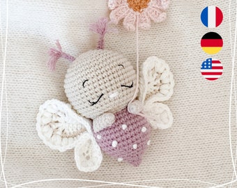Elvina, zarter kleiner Schmetterling - PDF Häkel-Anleitung, crochet pattern, patron, tutoriel, Deutsch, English, Francais