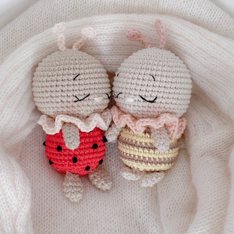 Chouquette, la coccinelle et Melia, l'abeille Patron / Tutoriel au crochet, Francais, English, Deutsch image 5